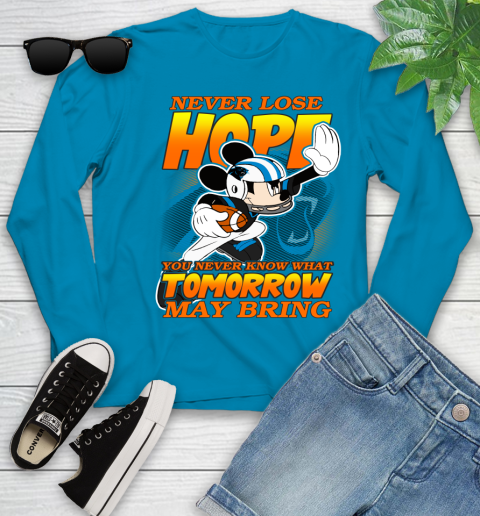 Carolina Panthers NFL Football Mickey Disney Never Lose Hope Youth Long Sleeve 8