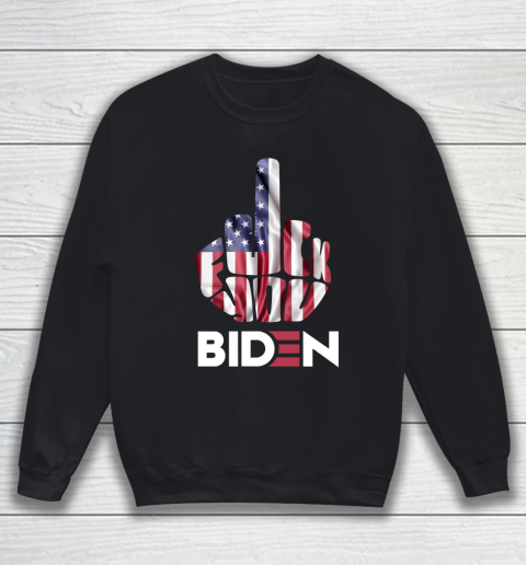 Fuck You Biden Middle Finger  Fuck Biden  Anti Biden Supporter Sweatshirt