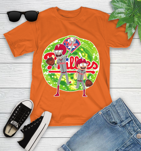 MLB Philadelphia Phillies Rick And Morty Baseball Sports Youth T-Shirt 8 MLB Philadelphia Phillies Rick And Morty Baseball Sports Youth T-Shirt - Image 8