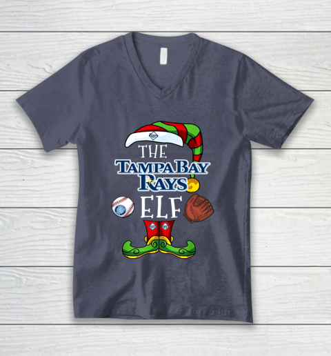 Tampa Bay Rays Christmas ELF Funny MLB V-Neck T-Shirt 7