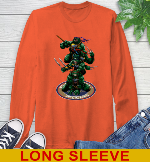 NBA Basketball New Orleans Pelicans Teenage Mutant Ninja Turtles Shirt Long Sleeve T-Shirt 5