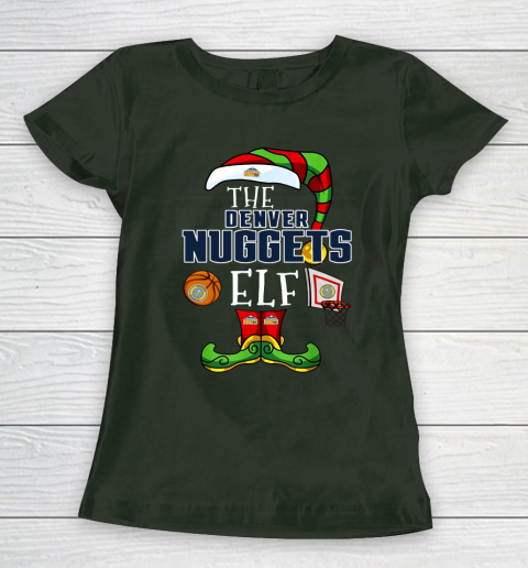 Denver Nuggets Christmas ELF Funny NBA Women's T-Shirt 4
