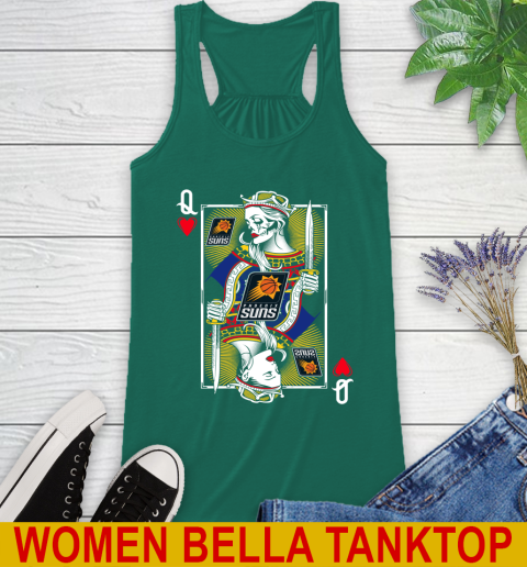 NBA Basketball Phoenix Suns The Queen Of Hearts Card Shirt Racerback Tank 5