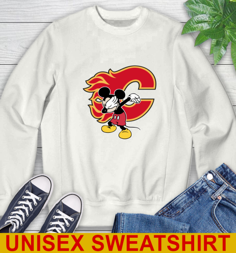 Calgary Flames NHL Hockey Dabbing Mickey Disney Sports Sweatshirt