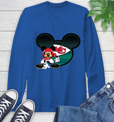 NFL Kansas City Chiefs Mickey Mouse Disney Football T Shirt Long Sleeve T-Shirt 9