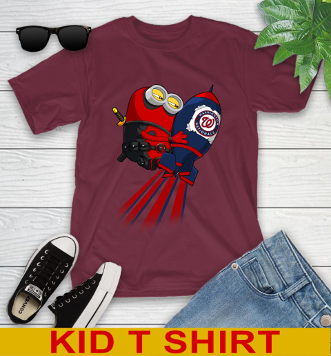 MLB Baseball Washington Nationals Deadpool Minion Marvel Shirt Youth T-Shirt 5