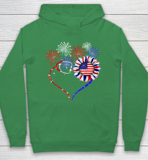 Patriotic Nurse 4th Of July American Flag Independence Day Hoodie 5