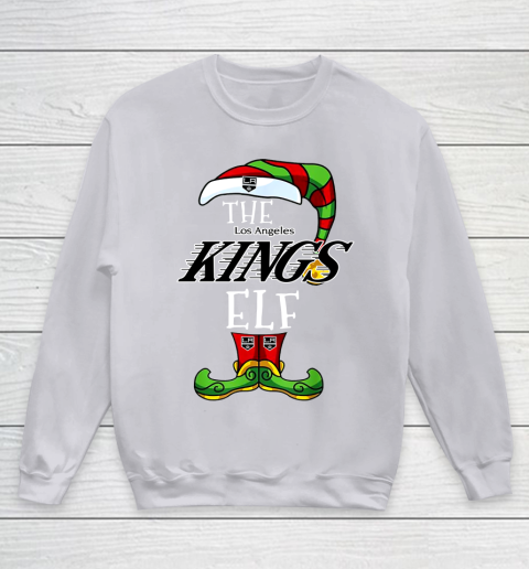 Los Angeles Kings Christmas ELF Funny NHL Youth Sweatshirt 3
