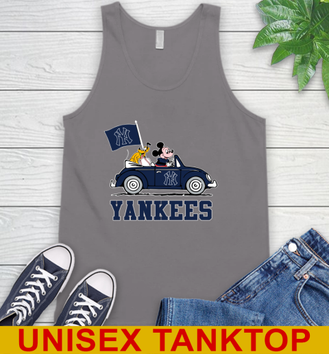 MLB Baseball New York Yankees Pluto Mickey Driving Disney Shirt Tank Top 7