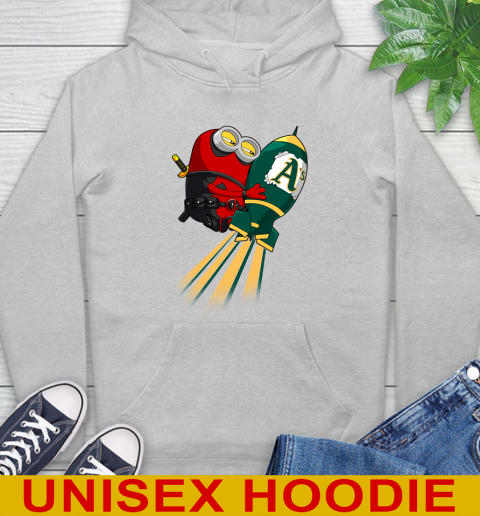 MLB Baseball Oakland Athletics Deadpool Minion Marvel Shirt Hoodie 7 MLB Baseball Oakland Athletics Deadpool Minion Marvel Shirt Hoodie - Image 7