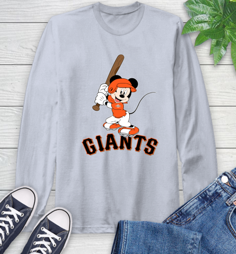MLB Baseball San Francisco Giants Cheerful Mickey Mouse Shirt Long Sleeve T-Shirt 6