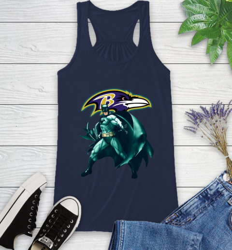 NFL Batman Football Sports Baltimore Ravens Racerback Tank 10