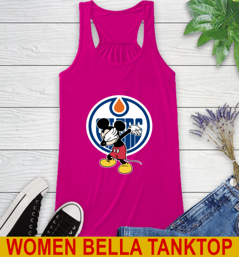 Edmonton Oilers NHL Hockey Dabbing Mickey Disney Sports Racerback Tank 8