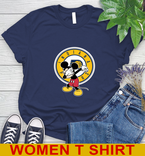 Indiana Pacers NBA Basketball Dabbing Mickey Disney Sports Women's T-Shirt 12