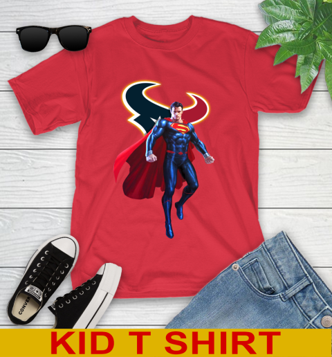 NFL Superman DC Sports Football Houston Texans Youth T-Shirt 10