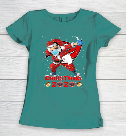 Tampa Bay Buccaneers Funny Santa Claus Dabbing Christmas 2020 NFL Women's T-Shirt 10