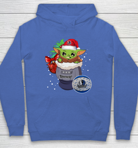 Dallas Mavericks Christmas Baby Yoda Star Wars Funny Happy NBA Hoodie 9