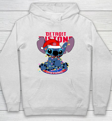 Detroit Pistons NBA noel stitch Basketball Christmas Hoodie