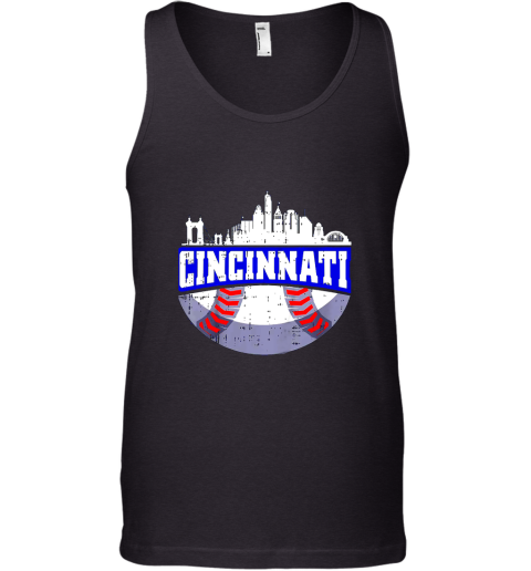 Cincinnati Baseball Skyline Ohio Baseball Player Gift Tank Top