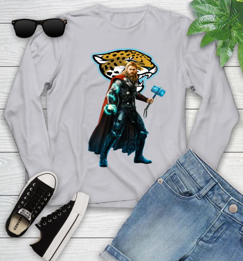 NFL Thor Avengers Endgame Football Jacksonville Jaguars Youth Long Sleeve 5