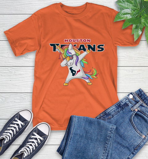 Houston Texans NFL Football Funny Unicorn Dabbing Sports T-Shirt 17