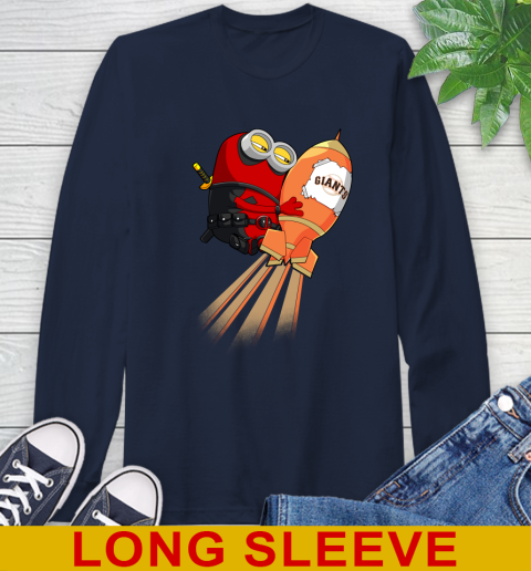 MLB Baseball San Francisco Giants Deadpool Minion Marvel Shirt Long Sleeve T-Shirt 3