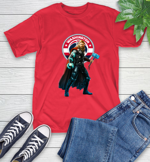 NBA Thor Avengers Endgame Basketball Washington Wizards T-Shirt 10