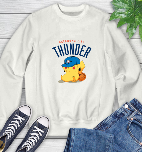 NBA Pikachu Basketball Sports Oklahoma City Thunder Sweatshirt