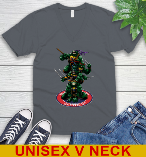 NHL Hockey Washington Capitals Teenage Mutant Ninja Turtles Shirt V-Neck T-Shirt 5