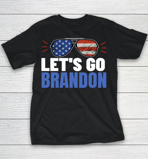 Let's Go Brandon Flag Sunglasses Youth T-Shirt