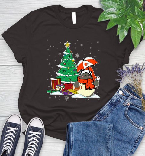 Cleveland Browns NFL Football Cute Tonari No Totoro Christmas Sports Women's T-Shirt 11