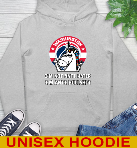 Washington Wizards NBA Basketball Unicorn I'm Not Anti Hater I'm Anti Bullshit Hoodie 6