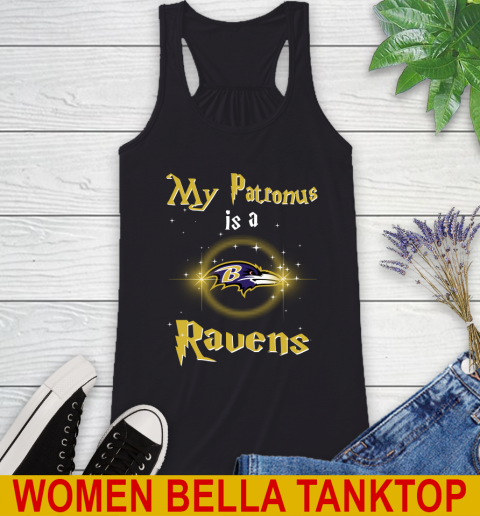 NFL Football Harry Potter My Patronus Is A Baltimore Ravens Racerback Tank