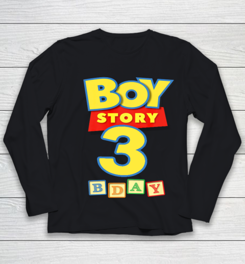 Toy Blocks Boy Story 3 Year Old Birthday Youth Long Sleeve