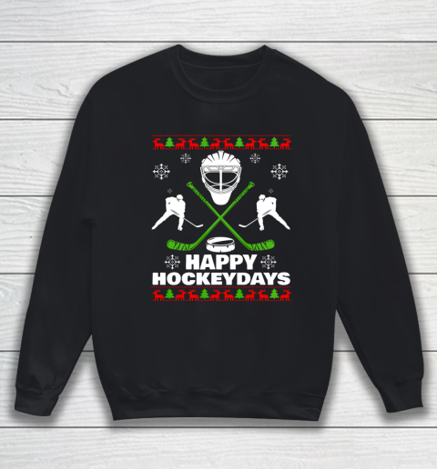 Happy Hockeydays Hockey Christmas Xmas Gift Sweatshirt