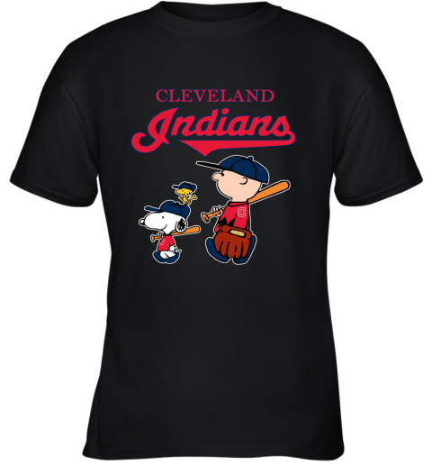 Cleveland Indians Let's Play Baseball Together Snoopy MLB Youth T-Shirt 