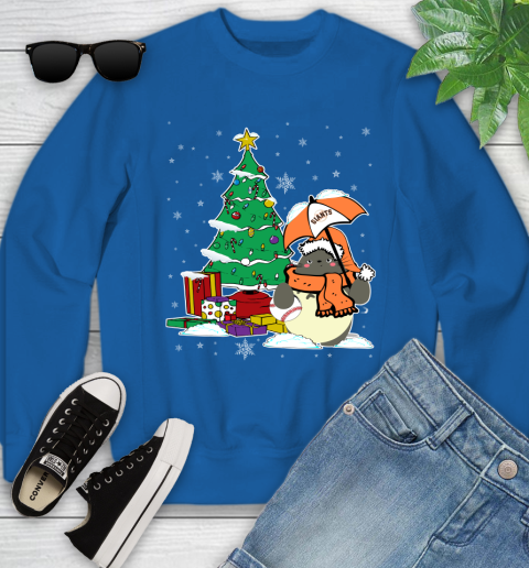 San Francisco Giants MLB Baseball Cute Tonari No Totoro Christmas Sports Youth Sweatshirt 7