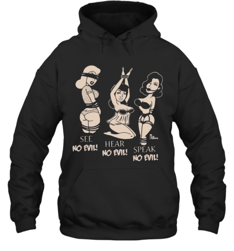 HearNo SpeakNo SeeNo Mens Pullover Hoodie Sweatshirt