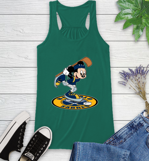 NHL Hockey Buffalo Sabres Cheerful Mickey Disney Shirt Racerback Tank 7