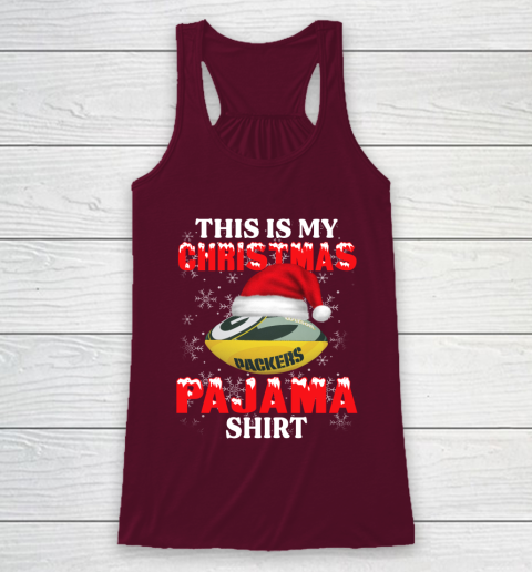 Green Bay Packers This Is My Christmas Pajama Shirt NFL Racerback Tank 2