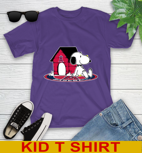 MLB Baseball Los Angeles Angels Snoopy The Peanuts Movie Shirt Youth T-Shirt 4