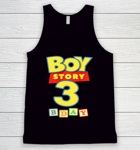 Toy Blocks Boy Story 3 Year Old Birthday Tank Top