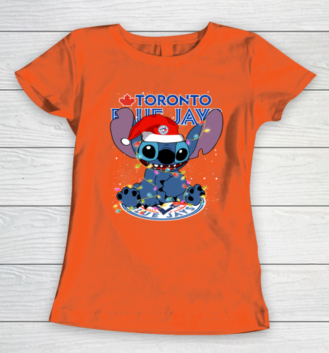 Toronto Blue Jays MLB noel stitch Baseball Christmas Women's T-Shirt 3 Toronto Blue Jays MLB noel stitch Baseball Christmas Women's T-Shirt - Image 3