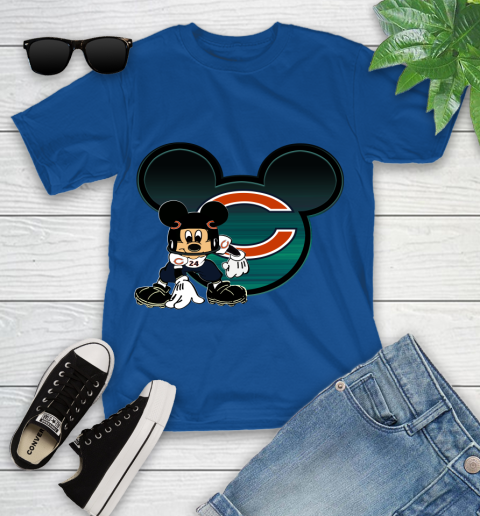 NFL Chicago Bears Mickey Mouse Disney Football T Shirt Youth T-Shirt 9