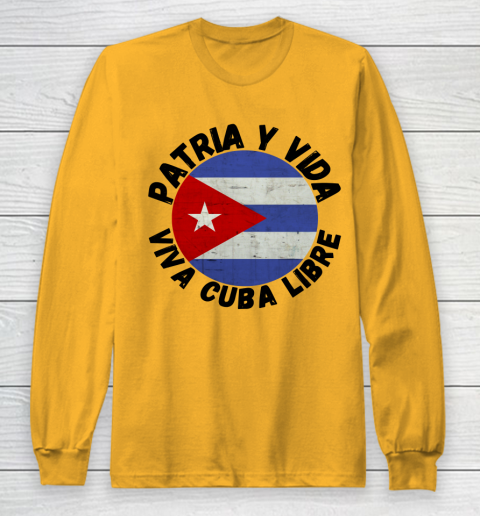 Patria Y Vida Viva Cuba Libre SOS CUba Free Cuba Long Sleeve T-Shirt 2