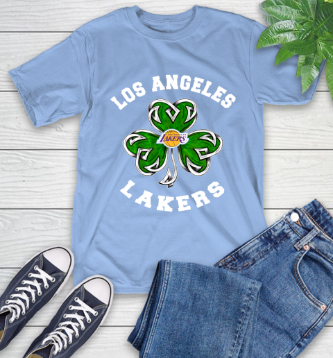 NBA Los Angeles Lakers Three Leaf Clover St Patrick's Day Basketball Sports T-Shirt 12