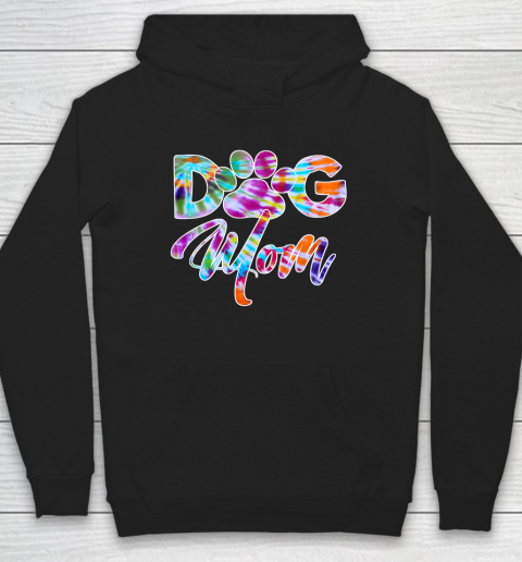 Dog Mom Shirt Tie Dye Dog Mom Apparel for Women Dog Lover Gifts Paw Hoodie