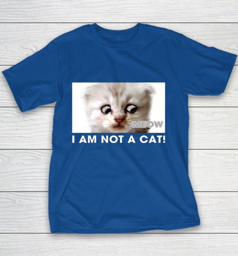 I am not a cat shirt funny video zoom call cat Youth T-Shirt 6