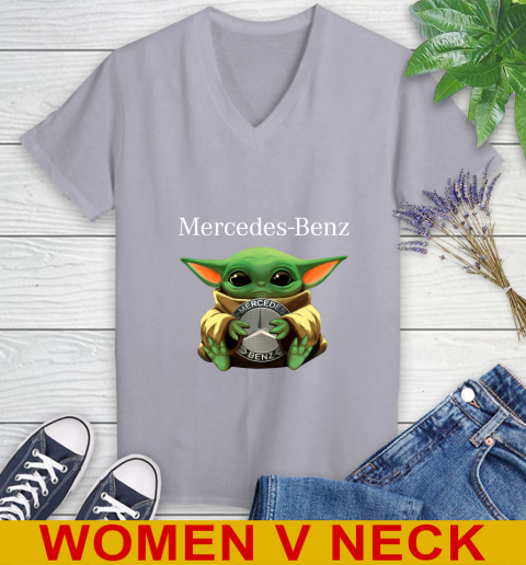 Star Wars Baby Yoda Hugs Mercedes Car Shirt 76