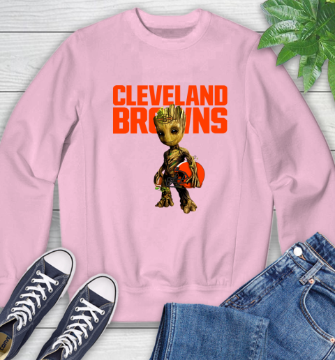 Cleveland Browns NFL Football Groot Marvel Guardians Of The Galaxy Sweatshirt 9